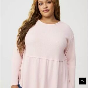 Torrid 4 Light Pink Long Sleeve Thermal Top